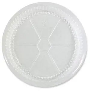 Round Aluminum To-Go Container Lids Dome Lid 9" Diameter Clear Plastic 500/Carton BWKROUND9CLID