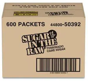Sugar In The Raw SMU50392 Molasses Turbinado Cane Sugar, Packets, 600/Carton