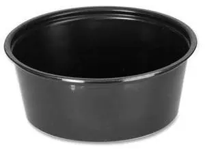 Portion Cups 3.25 oz Plastic Black 250/Sleeve 10 Sleeves/Carton PPC325B