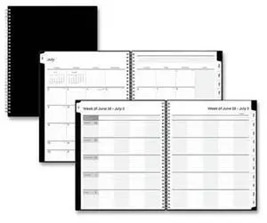2025-2026 Blue Sky Teacher Lesson Planning Calendar, 8" x 11", Solid Black, July 2026 To June 2026, 134433
