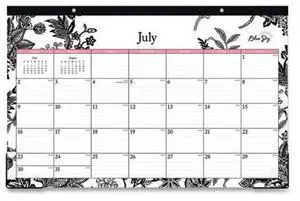 2025-2026 Blue Sky Monthly Desk Pad Planning Calendar, 17" x 11", Analeis, July 2025 To June 2026, 151719