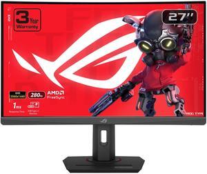 ASUS ROG Strix 27” 1440P USB-C Curved HDR Gaming Monitor (XG27WCMS) - QHD, 280Hz, 1ms, Fast VA, Extreme Low Motion Blur Sync, FreeSync Premium, DisplayWidget, Tripod Socket, AI Gaming