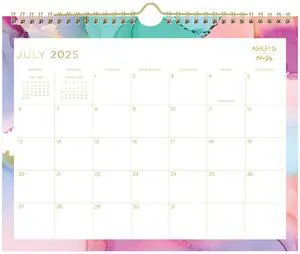 Blue Sky 2025 2026 Day Designer Monthly Wall Calendar, 8 3/4" x 11", Multicolor Smoke, July 2025 To June 2026, 150160