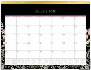 2026 Blue Sky Monthly Desk Pad Calendar, 17" x 11", Mimi Pink, January To December, 148629