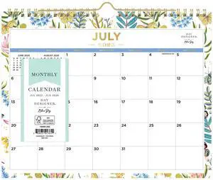 2025-2026 Day Designer Monthly Wall Calendar, 8-3/4" x 11", Flutter, July 2025 To June 2026, 136694