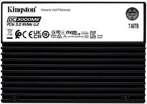 Kingston SEDC3000ME/7T6 2.5" U.2 7.68TB PCI-Express 5.0 x4 3D eTLC Solid State Disk