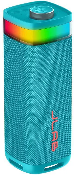 JLab JBuds Party Portable Bluetooth Speaker System - 30 W RMS - Cyan - 60 Hz to 20 kHz - Battery Rechargeable