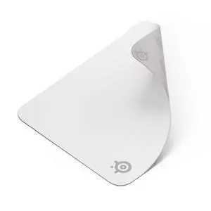 SteelSeries QcK Cloth Gaming Mouse Pad - Exclusive Micro-Woven Surface, Optimized for Gaming Sensors, Maximum Control - Size M - White