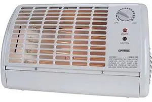 Optimus Portable Fan Forced Radiant Heater with Thermostat (h2210)