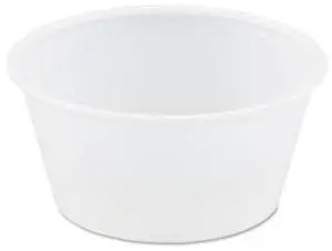 Solo Cup Company P325N Polystyrene Portion Cups, 3.25oz, Translucent, 250/bag, 10 Bags/carton