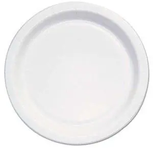Dart MP6B-2054 Bare Eco-forward Clay-coated Paper Plate,6"dia, White/brown/green, 1000/carton