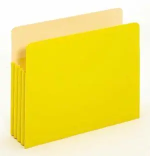 Globe-weis Colored File Pocket - Letter - 8.50" X 11" - 875 Sheet Capacity - 3.50" Expansion - Top Tab Location - Tyvek, Card Stock - Yellow - 1 / Each (1524EYEL)