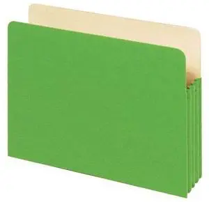 Globe-weis Colored File Pocket - Letter - 8.50" X 11" - 1100 Sheet Capacity - 5.25" Expansion - Top Tab Location - 9 Pt. - Card Stock - Green - 1 Each (1534GGRE10)