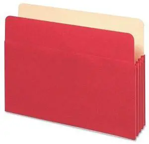 Globe-weis Colored File Pocket - Letter - 8.50" X 11" - 1100 Sheet Capacity - 5.25" Expansion - Top Tab Location - Tyvek, Card Stock - Red - 1 Each (1534GRED10)