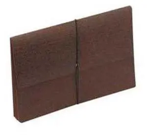 Smead 71376 Leather-like Expanding Wallets With Elastic Cord - 10" X 15" - 5.25" Expansion - Brown - 1 Each (SMD71376)