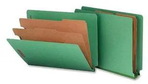 Smead 26785 Green End Tab Pressboard Classification Folders With Safeshield Fasteners - Letter - 8.50" X 11" - 2" Expansion - 2 X Prong K Style Fastener - 2" Folder Fastener Capacity - (SMD26785_35)