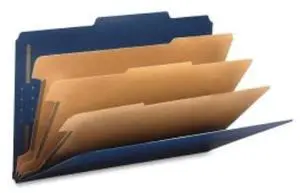Smead 19096 Dark Blue Colored Pressboard Classification Folders With Safeshield Fasteners - Legal - 8.50" Width X 14" Length Sheet Size - 3" Expansion - 2 Fastener - 2" Folder Fastener (smd-19096_35)