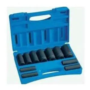 Grey Pneumatic 1311SD 11 Piece 1/2" Drive 8 Point Deep Fractional Impact Socket Set