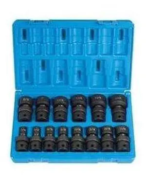 Grey Pneumatic 1714U 14 Piece 1/2" Drive 12 Point Fractional Universal Impact Socket Set