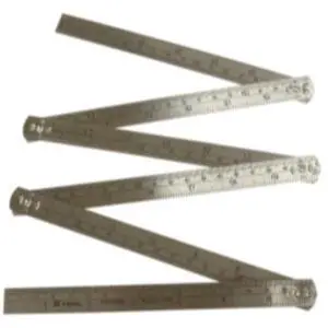 K Tool International KTI72644 3' Long Steel Folding Rule / Ruler