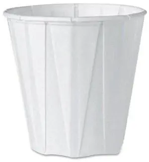 Solo Cup Company Slo-4502050 Solo Pleated Cup - 3.5oz - 100 / Pack - Paper - White (slo4502050)