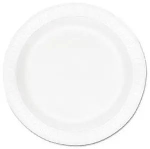 Dart DCC10PWCR Concorde Foam Plate, 10 1/4" Dia, White, 125/pack, 4 Packs/carton