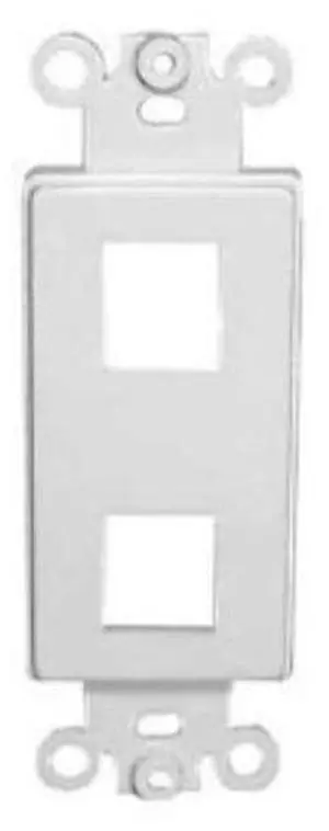 VANCO 820322 Decor Style Multi-Media Wall Plate Inserts 2 Port
