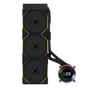 Lian Li Hydroshift II-C LCD 360TL Flex Liquid CPU Cooler | 360mm AIO | 2.1 IPS LCD Screen | Daisy-Chain | Low-Noise | Intel LGA 1851/1700, AMD AM5/AM4 | 3X TL Flex 120 RGB Fan- Black (HS2LCD36TFB) Lian Li Hydroshift II-C LCD 360TL Flex Liquid CPU Cooler | 360mm AIO | 2.1 IPS LCD Screen | Daisy-Chain | Low-Noise | Intel LGA 1851/1700, AMD AM5/AM4 | 3X TL Flex 120 RGB Fan- Black (HS2LCD36TFB)