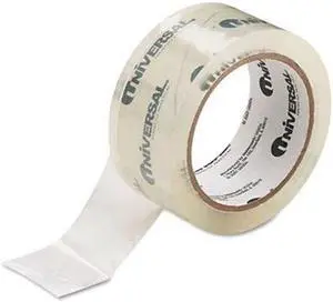 UNIVERSAL Heavy-Duty Acrylic Box Sealing Tape 48mm x 50m 3" Core Clear 6/Pack