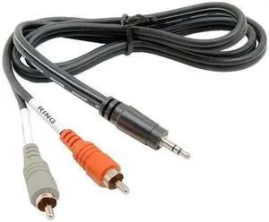 3 Ft 1/8 Stereo (M) to Left and Right RCA (M) RCA to 1/8 Cable