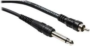 Hosa CPR-115 RCA Male to 1/4 Phone Male with Molded Plugs