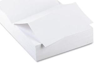 8-1/2'' x 11" Laser Cut Sheet, 20# White Stock, 2 Horizontal Perforations 3-2/3" and 7-1/3" from Bottom (Carton of 2500)