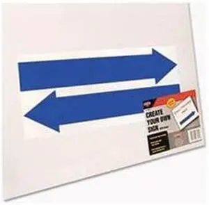 COSCO 098055 Stake Sign, Blank White, Includes Directional Arrows, 15 x 19