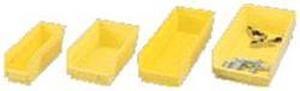 Akro-Mils Shelf Bin - 4" Height x 8.4" Width x 17.9" Depth - Polypropylene - Yellow