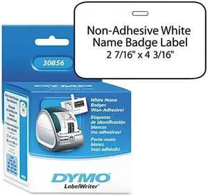 Sanford 30856 DYMO Name Badge Insert Labels, 2-7/16 x 4-3/16, White, 250/Box