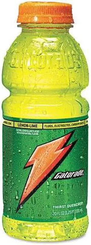 Sports Drink, Lemon-Lime, 20Oz Plastic Bottles, 24/Carton
