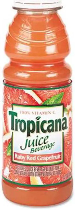 100% Juice Ruby Red Grapefruit 10oz Bottle 24/Carton TRO00175