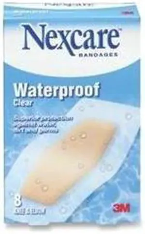 3M Knee/Elbow Bandages Waterproof 2-3/8"x3-1/2" 8/PK Clear 58108