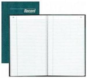 Rediform Record Book Record-Ruled 300 Pages 12-1/4"x7-1/4" Blue 56031