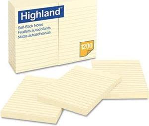 3M 6609YW Removable Notes, 4 x 6 Size