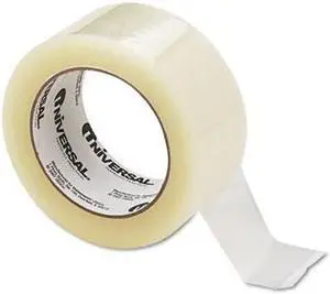 Universal Quiet Tape Box Sealing Tape 48mm x 100m 3" Core Clear 6/Pack 73000