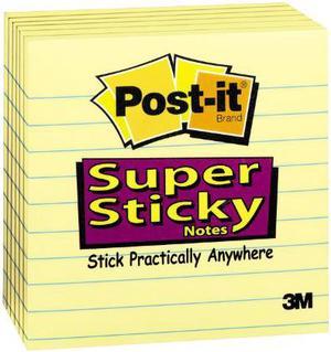 Post-it Canary Yellow Pads Lined 4 x 4 90-Sheet 6/Pack 6756SSCY