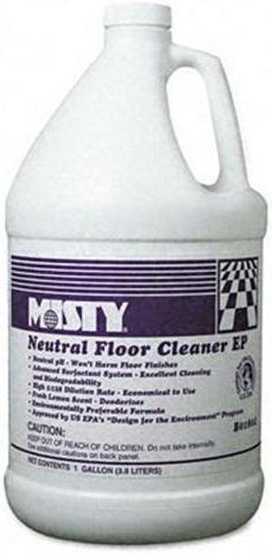 Misty Neutral Floor Cleaner EP, Lemon, 1 gal. Bottle, 4/Carton