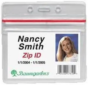 Baumgartens 47830 Sealable ID Badge Holder - Clear