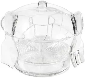 Prodyne Acrylic Cold Bowl on Ice with Serving Spoon Fork - CB3