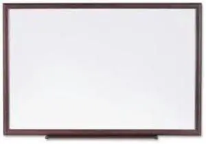 Lorell Dry-Erase Board Wood Frame 6'x4' Brown/White 84169