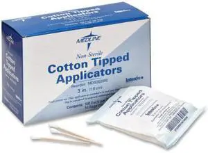 Medline Cotton Tip Applicator 3" Nonsterile 1000/BX White MDS202050