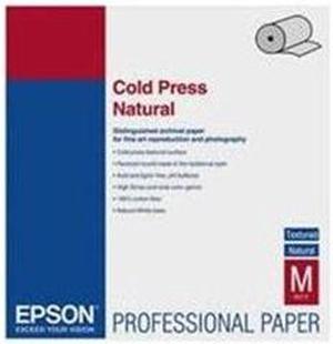 Epson Cold Press S042314 Fine Art Paper - 24" x 50 ft - 340 g/m? - Textured, Matte - 96% Brightness - Bright White