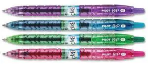 Pilot 36620 BeGreen B2P Retractable Gel Pens, Fine Pen Point Type - Refillable - Assorted Gel-based Ink - 4/Pack