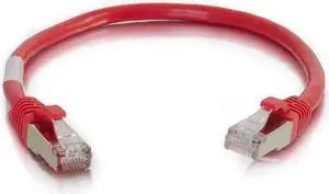 C2G 00850 Cat6 Cable - Snagless Shielded Ethernet Network Patch Cable, Red (9 Feet, 2.74 Meters)